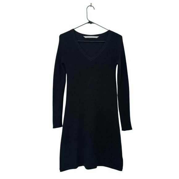 Athleta Nordic Sweater Dress in Black Merino Wool - Picture 4 of 10